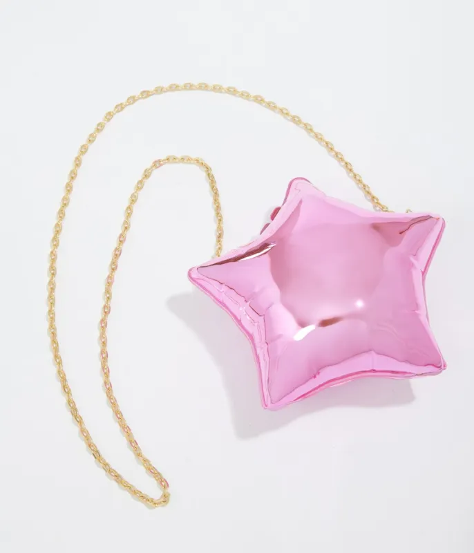 Pink Acrylic Star Shaped Balloon Crossbody Bag sold by Unique Vintage