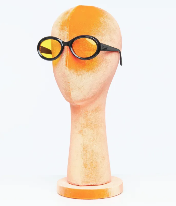 1970s Black Oval Roc Sunglasses sold by Unique Vintage