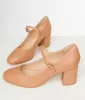 1950s Brown Leatherette Mary Jane Heels sold by Unique Vintage
