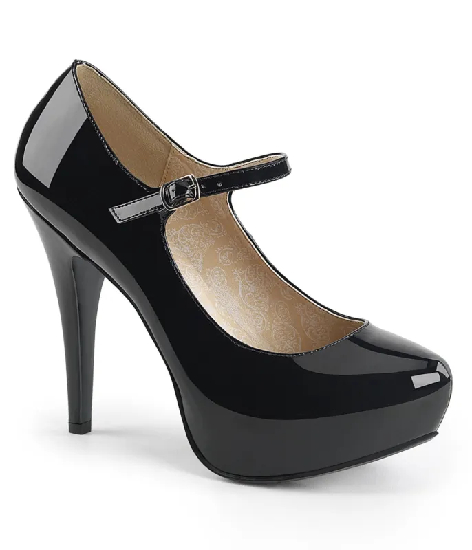 Black Patent Leatherette Mary Jane Pumps sold by Unique Vintage