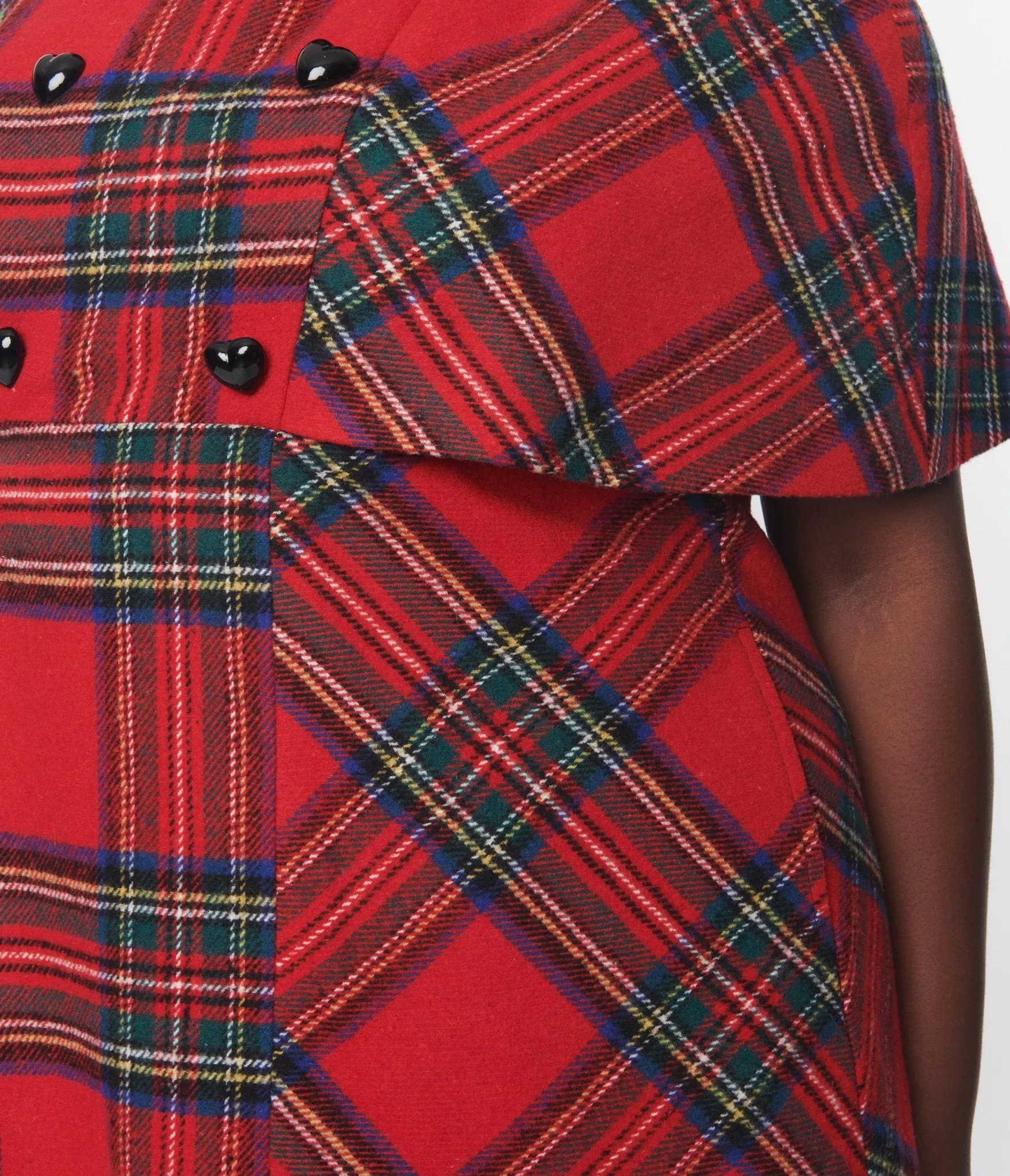 Smak Parlour Red Tartan Plaid Coat sold by Unique Vintage product image thumbnail 2