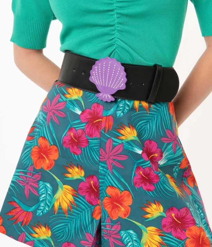 Black & Purple Seashell Little Mermaid Belt sold by Unique Vintage