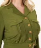 Hell Bunny 1940s Green Ravenswood Jacket sold by Unique Vintage