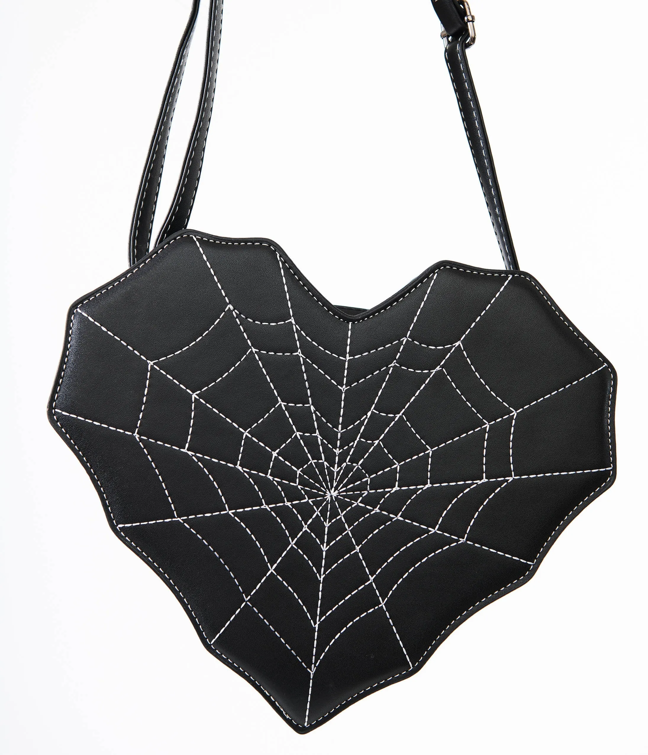Unique Vintage Black Spiderweb Heart Handbag sold by Unique Vintage product image thumbnail 3