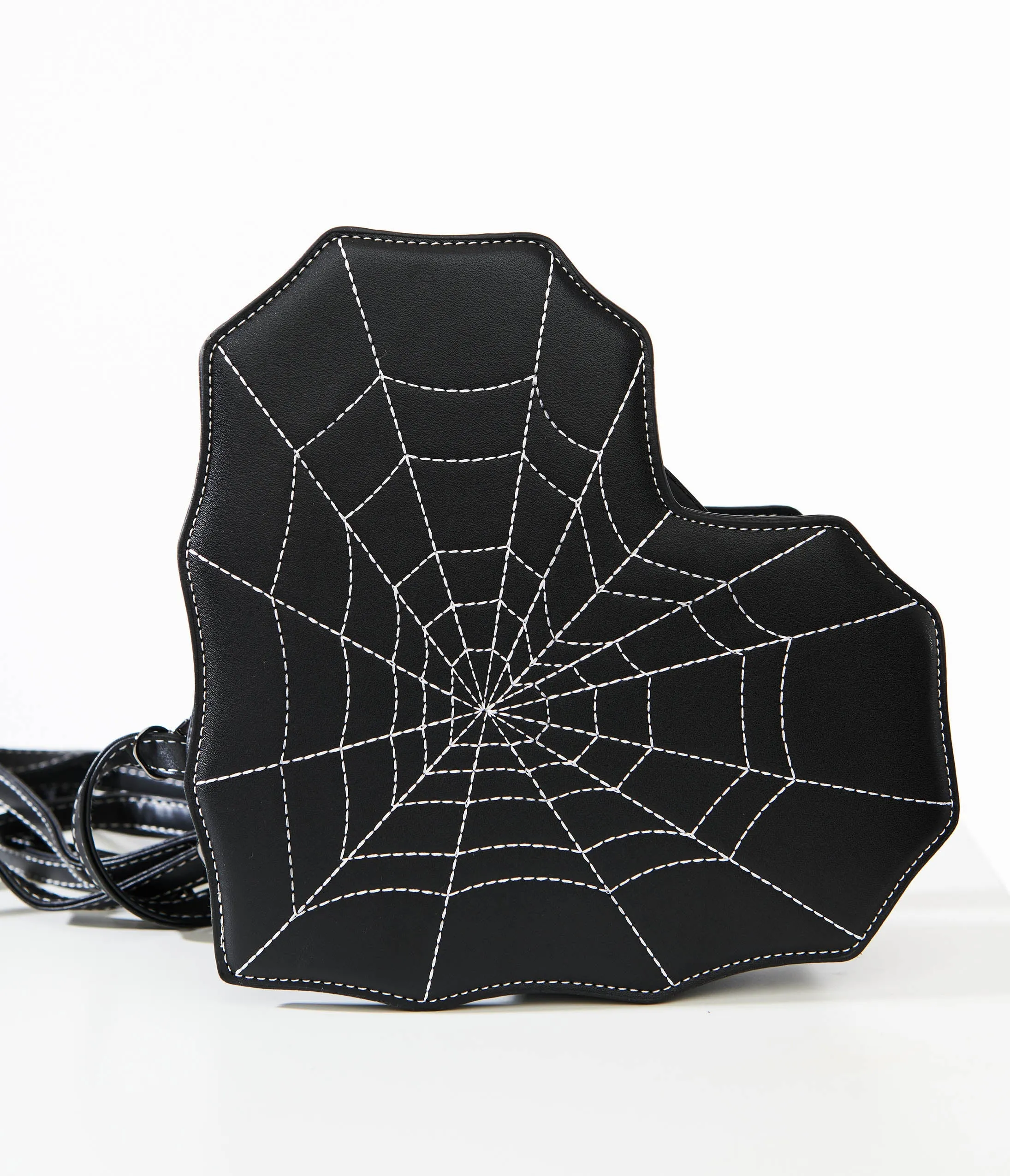 Unique Vintage Black Spiderweb Heart Handbag sold by Unique Vintage