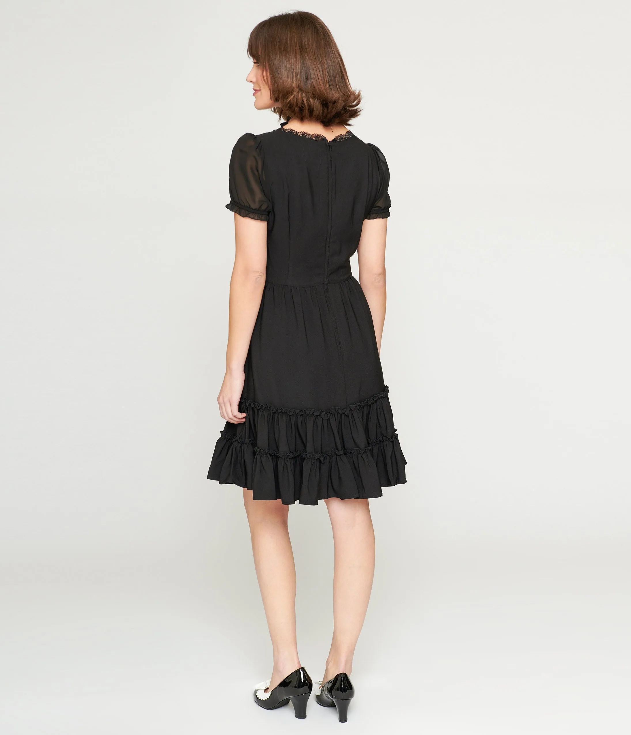 Hell Bunny Black Annette Mini Dress sold by Unique Vintage product image thumbnail 3