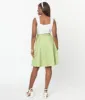 Unique Vintage Pistachio Green Patch Pocket Swing Skirt sold by Unique Vintage