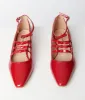 Unique Vintage Red Patent Strappy Bow Mary Jane Shoes sold by Unique Vintage