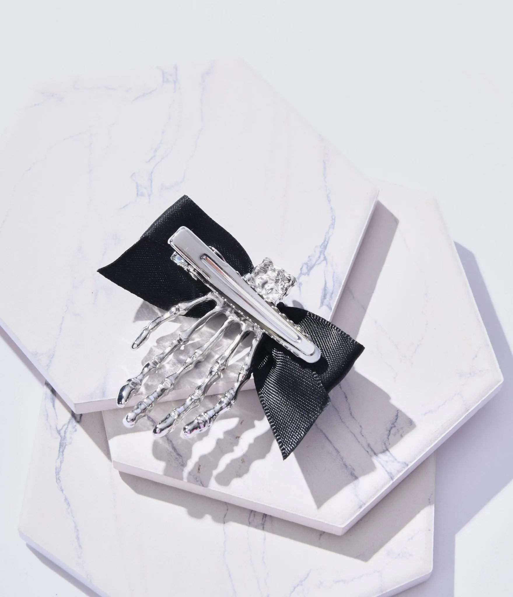 Unique Vintage Skeleton Hand Bow Barrette sold by Unique Vintage product image thumbnail 2
