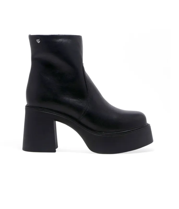 Chelsea Crew 1970s Black Leather Platform Vanson Boots sold by Unique Vintage