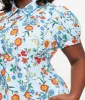 Unique Vintage Plus Size 1950s Blue Floral Fit & Flare Dress sold by Unique Vintage