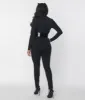 Smak Parlour Black Mock Neck Long Sleeve Jumpsuit sold by Unique Vintage