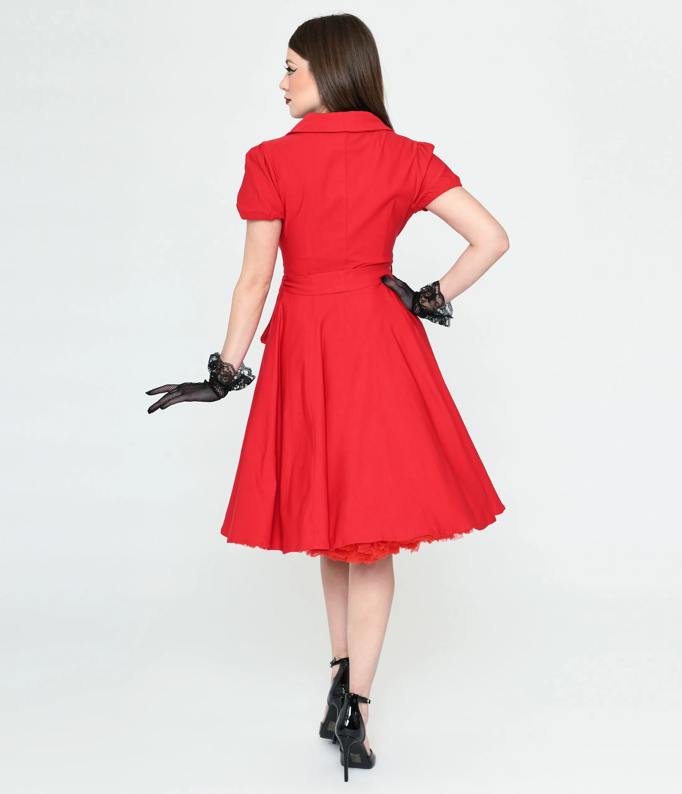 Lady In Red Monroe Swing Dress sold by Unique Vintage product image thumbnail 3