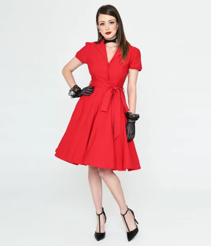 Lady In Red Monroe Swing Dress sold by Unique Vintage