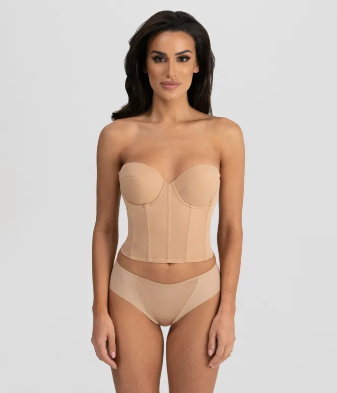Mocha Backless Strapless Brie Bridal Bra sold by Unique Vintage