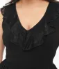 Hell Bunny 1970s Black Lace Stripe Maxi Dress sold by Unique Vintage
