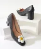 Unique Vintage Black Daisy Pumps sold by Unique Vintage