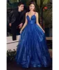 Cinderella Divine Royal Blue Glitter Sleeveless Ball Gown sold by Unique Vintage