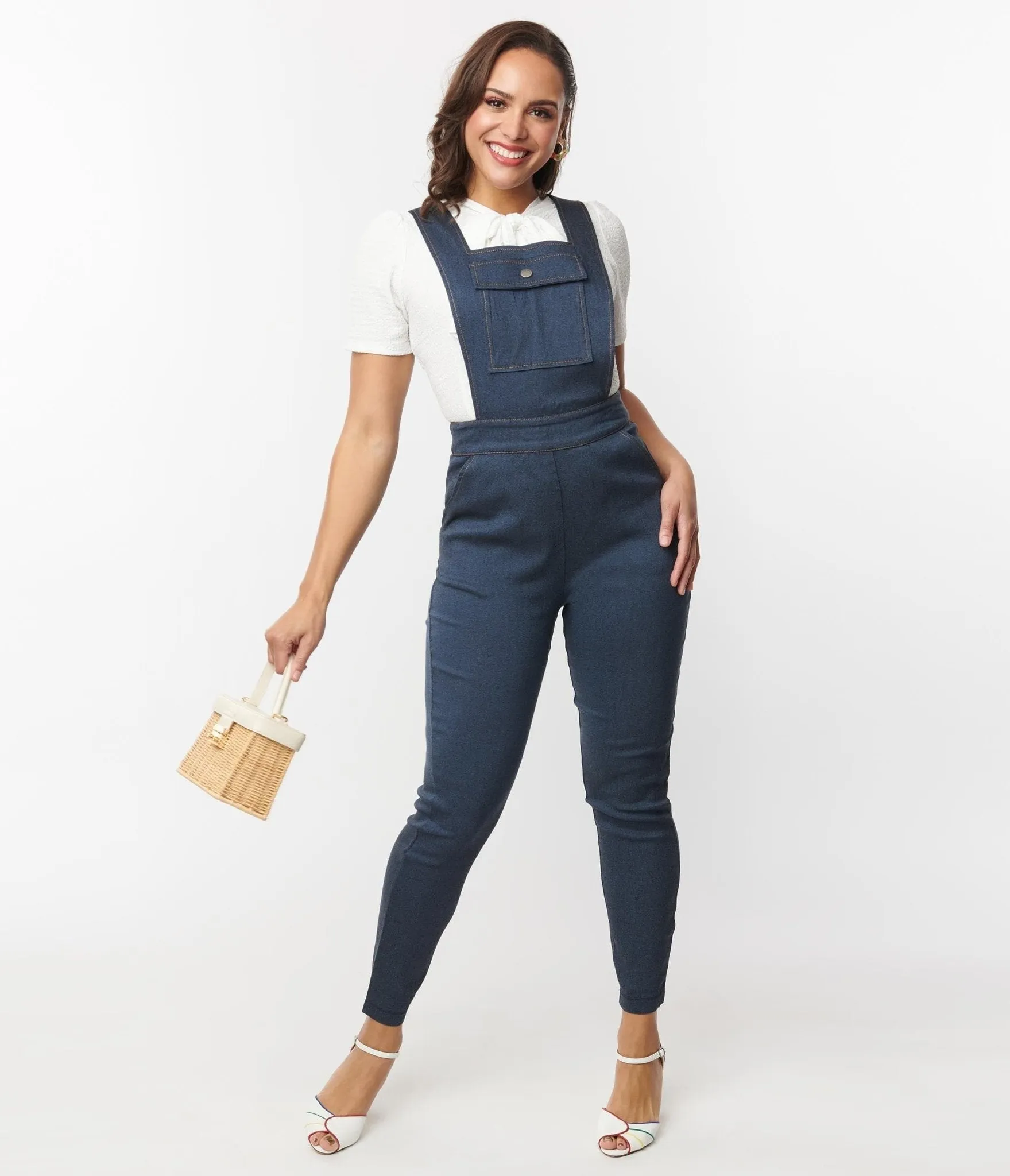 Unique Vintage Dark Denim Overalls sold by Unique Vintage product image thumbnail 4