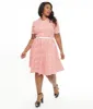 Dolly & Dotty 1950s Red Gingham Penelope Rockabilly Swing Shirt Dress sold by Unique Vintage