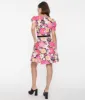 Smak Parlour Pink & White Floral Puff Sleeve Flare Dress sold by Unique Vintage