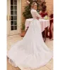Cinderella Divine  Off White Floral Long Sleeve Wedding Ball Gown sold by Unique Vintage