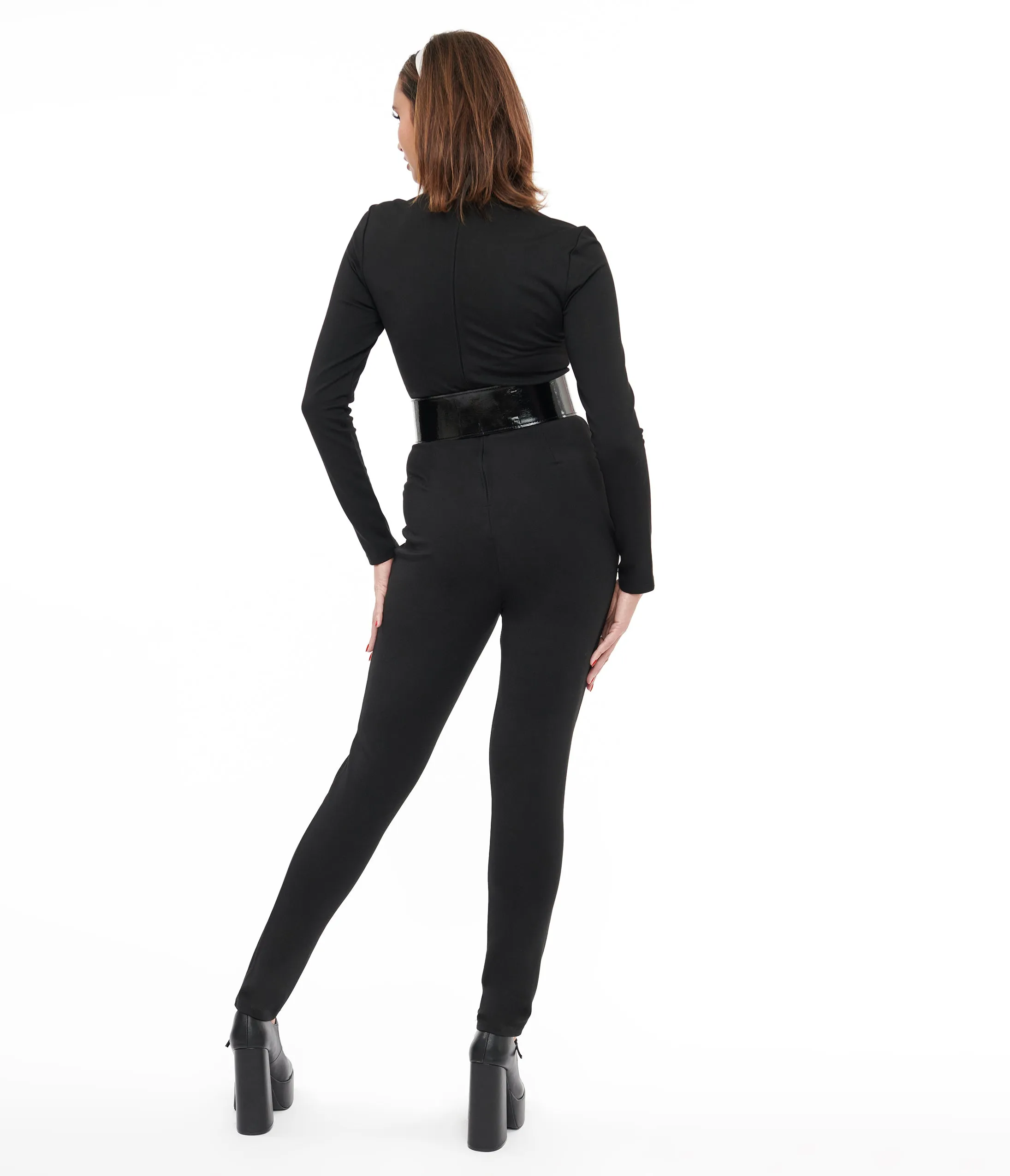 Smak Parlour 1960s Black & White Skeleton Glow in the Dark Jumpsuit sold by Unique Vintage product image thumbnail 2