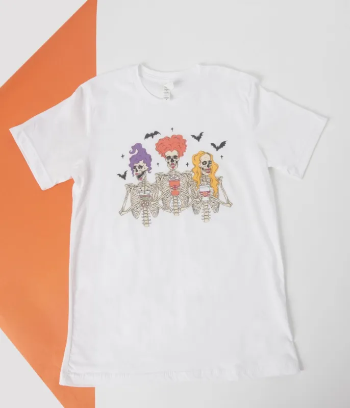 Sandersons Coffee Skeletons Fitted Tee sold by Unique Vintage