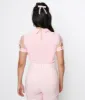 Smak Parlour 1960s Pink Pin Dot Top sold by Unique Vintage
