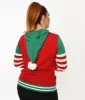 Red & Green Elf Hooded Holiday Sweater sold by Unique Vintage