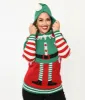 Red & Green Elf Hooded Holiday Sweater sold by Unique Vintage