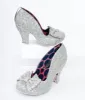 Irregular Choice Metallic Silver Leopard Print Heels sold by Unique Vintage