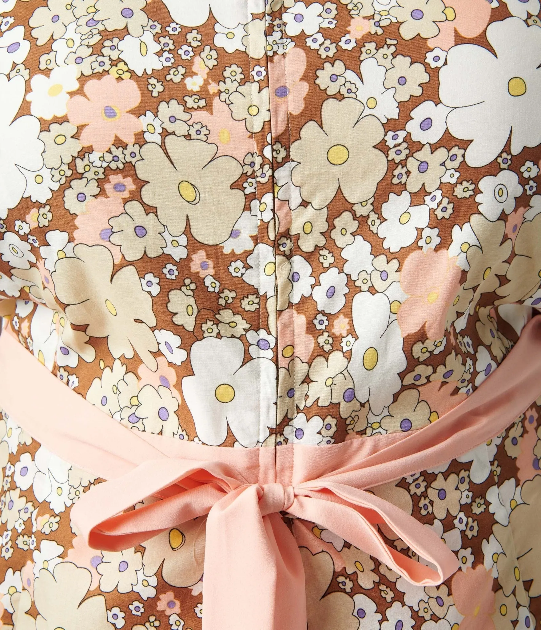 Smak Parlour Plus Size Pink & Brown Floral Sweet & Sassy Skirted Romper sold by Unique Vintage product image thumbnail 2