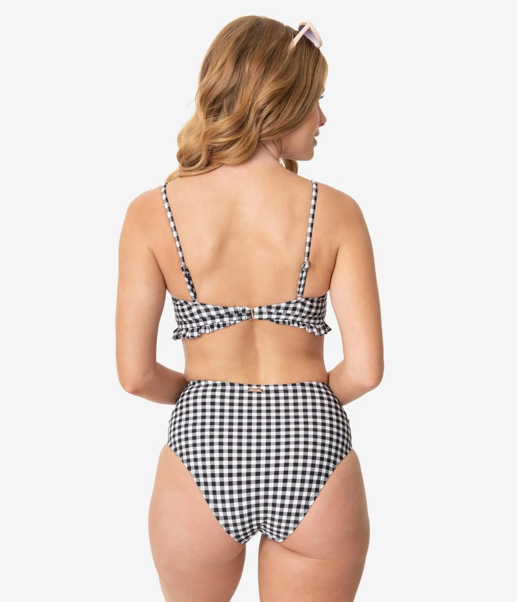 Pin-Up Style Black & White Gingham Swim Bottom sold by Unique Vintage product image thumbnail 3