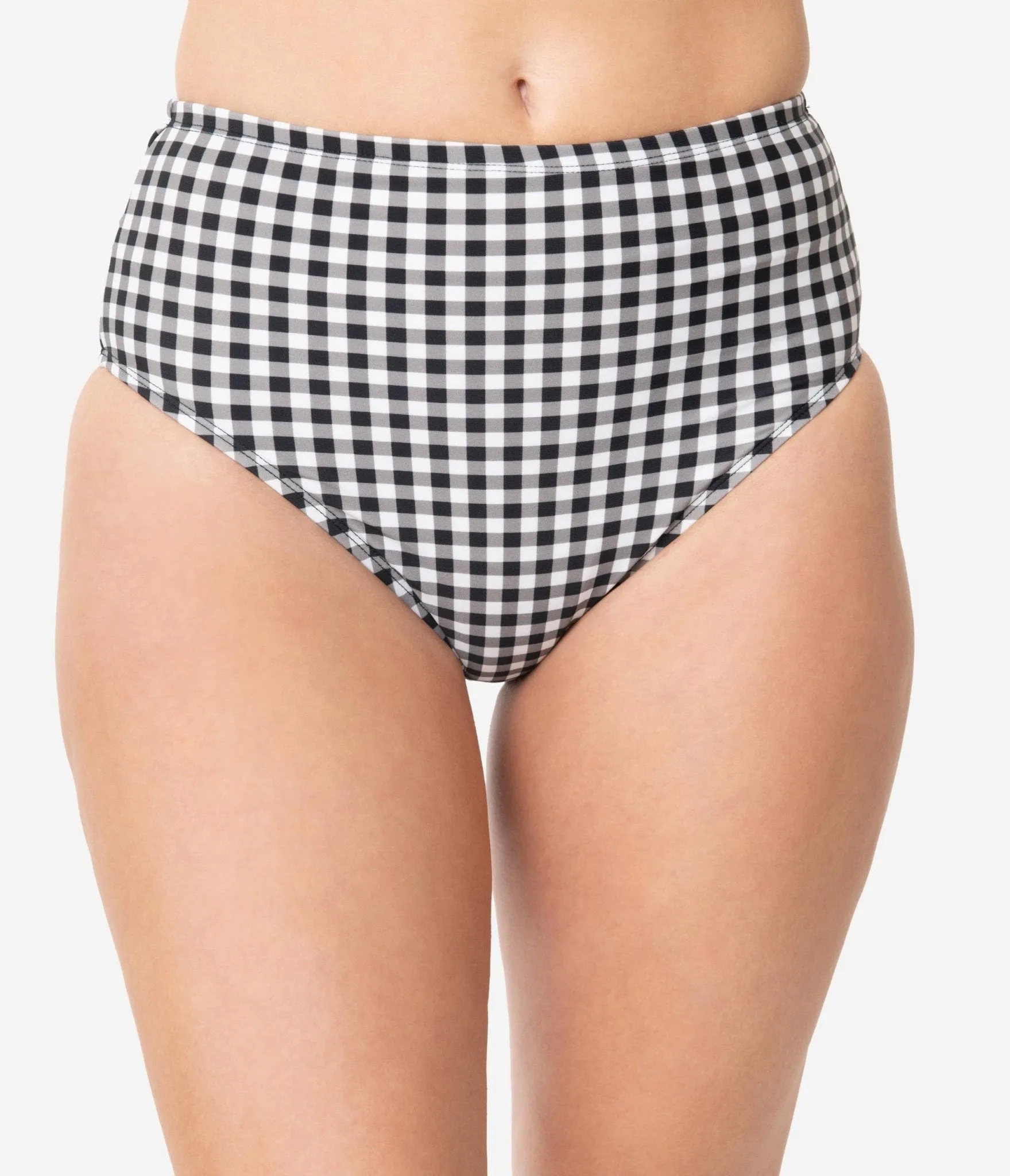 Pin-Up Style Black & White Gingham Swim Bottom sold by Unique Vintage product image thumbnail 2