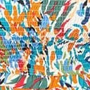 Multicolor Brush Stroke Florals Midi Dress sold by Unique Vintage product image thumbnail 4