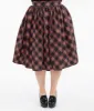 Unique Vintage Plus Size 1950s Black & Orange Plaid Gellar Swing Skirt sold by Unique Vintage