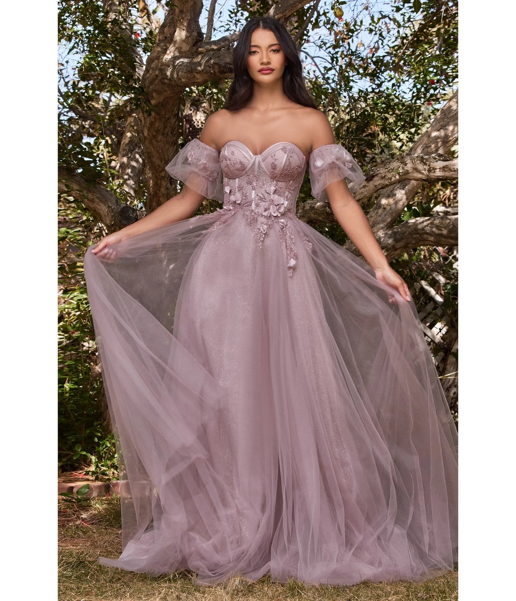 Cinderella Divine Mauve Floral Fairy Prom Dress sold by Unique Vintage