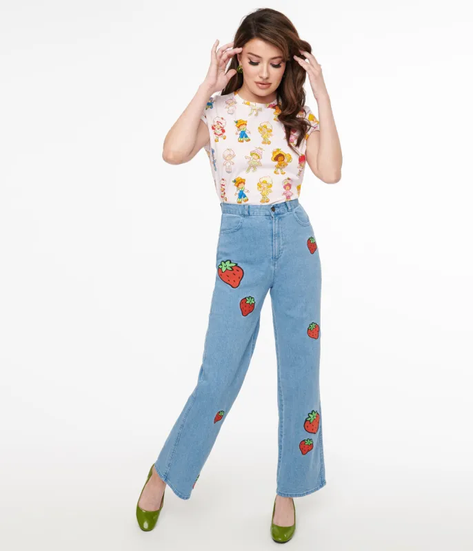 Cakeworthy Strawberry Shortcake Patch Jeans sold by Unique Vintage