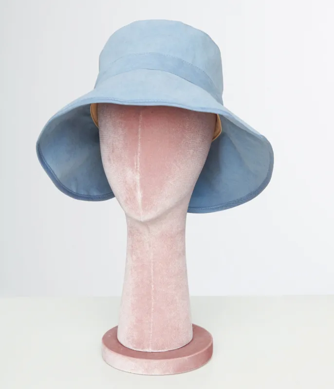 1950s Sky Blue Bow Hat sold by Unique Vintage