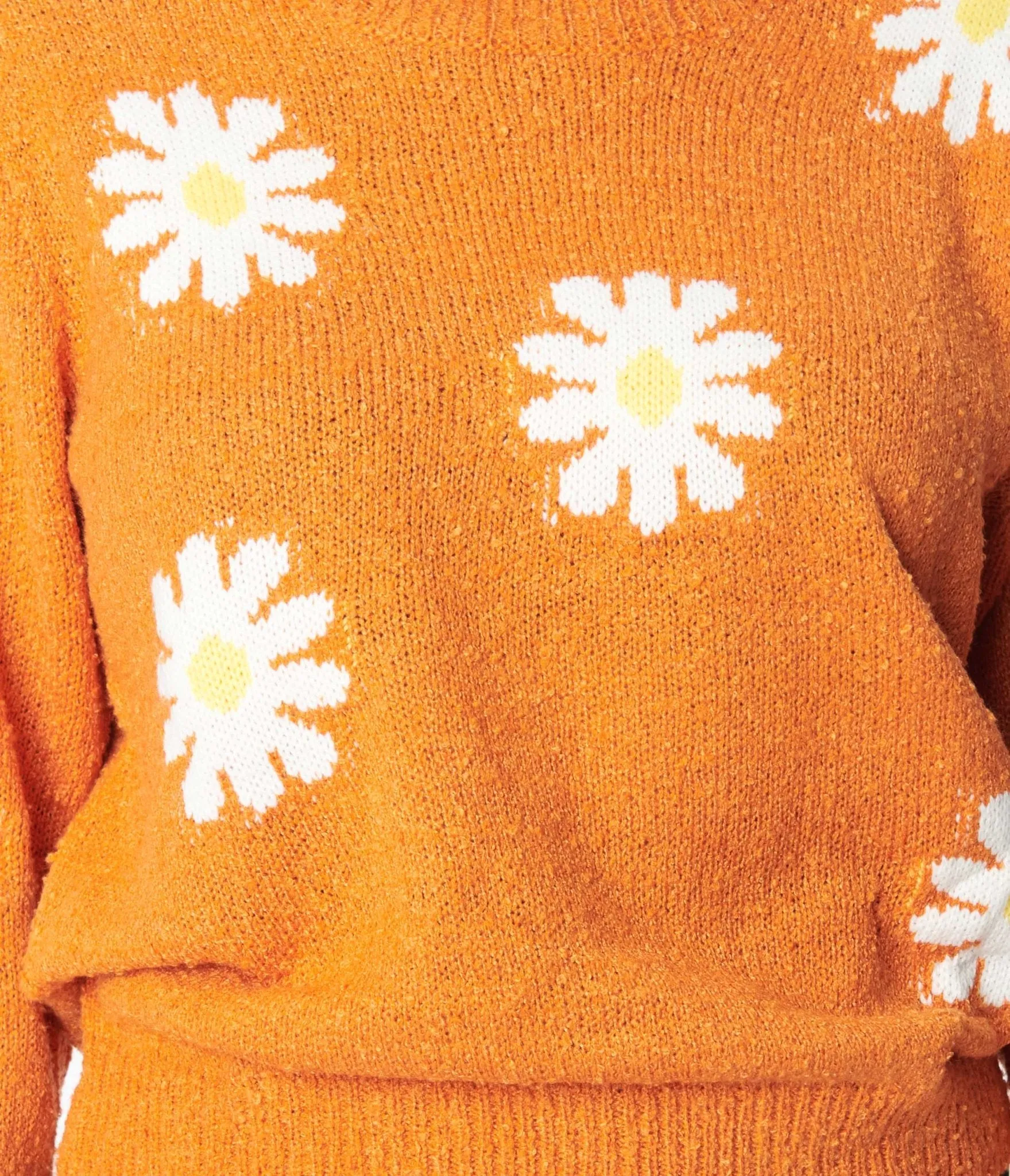 Orange & White Daisy Sweater sold by Unique Vintage product image thumbnail 2