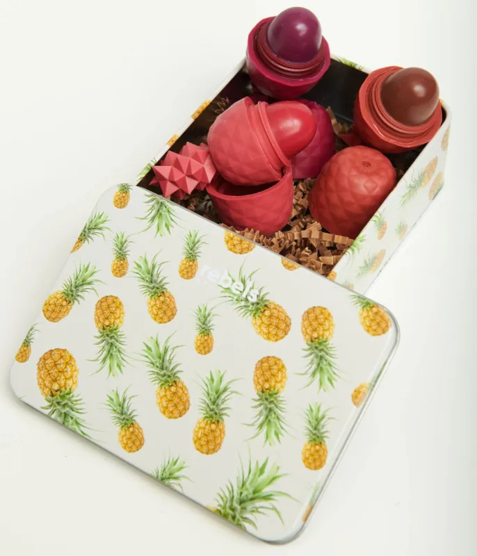 Pineapple Tinted Lip Balm Set sold by Unique Vintage