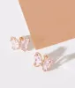 Pink Gem Butterfly Earrings sold by Unique Vintage