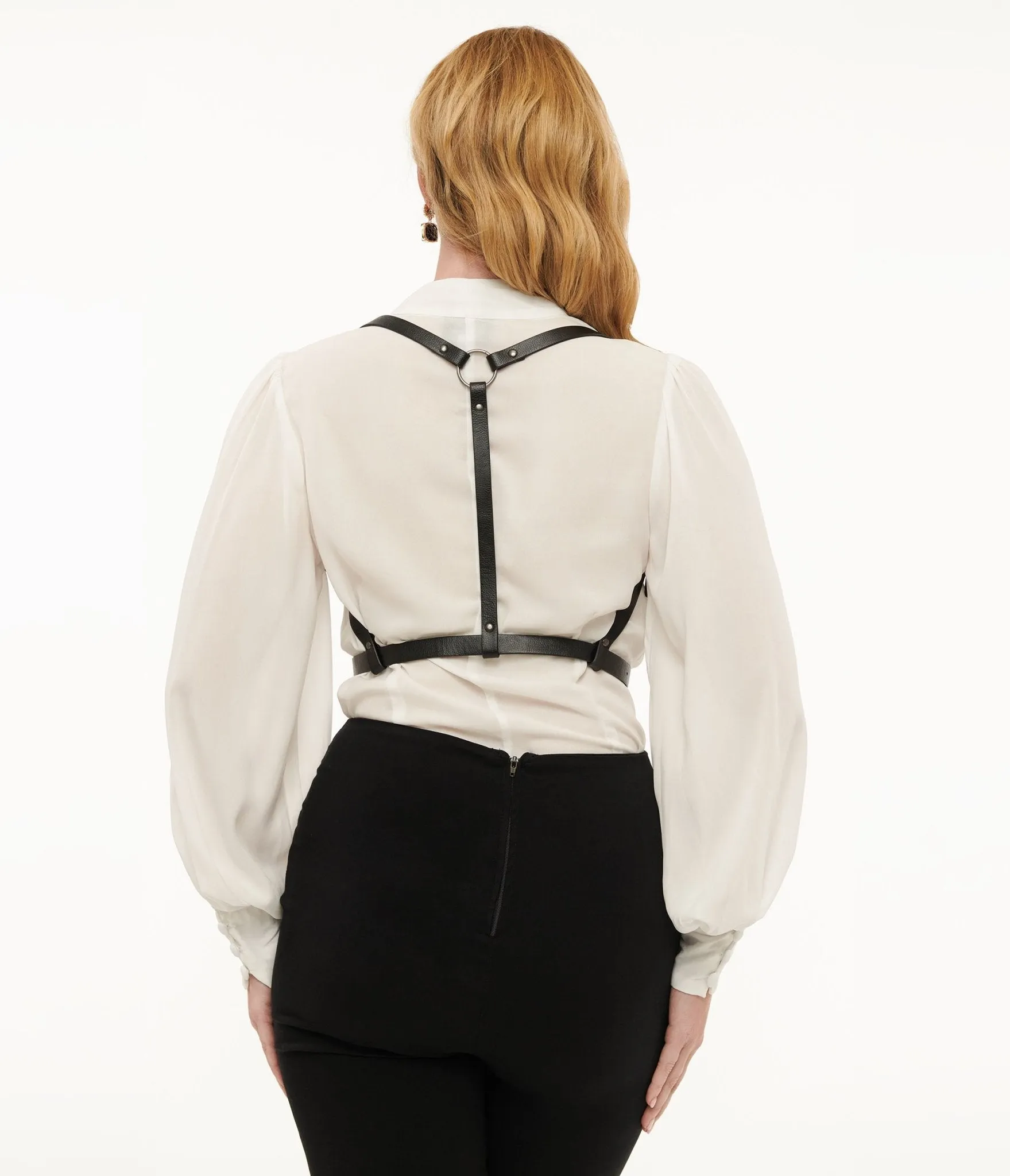 Black Leatherette Dearly Departed Victorian Hand Harness sold by Unique Vintage product image thumbnail 2