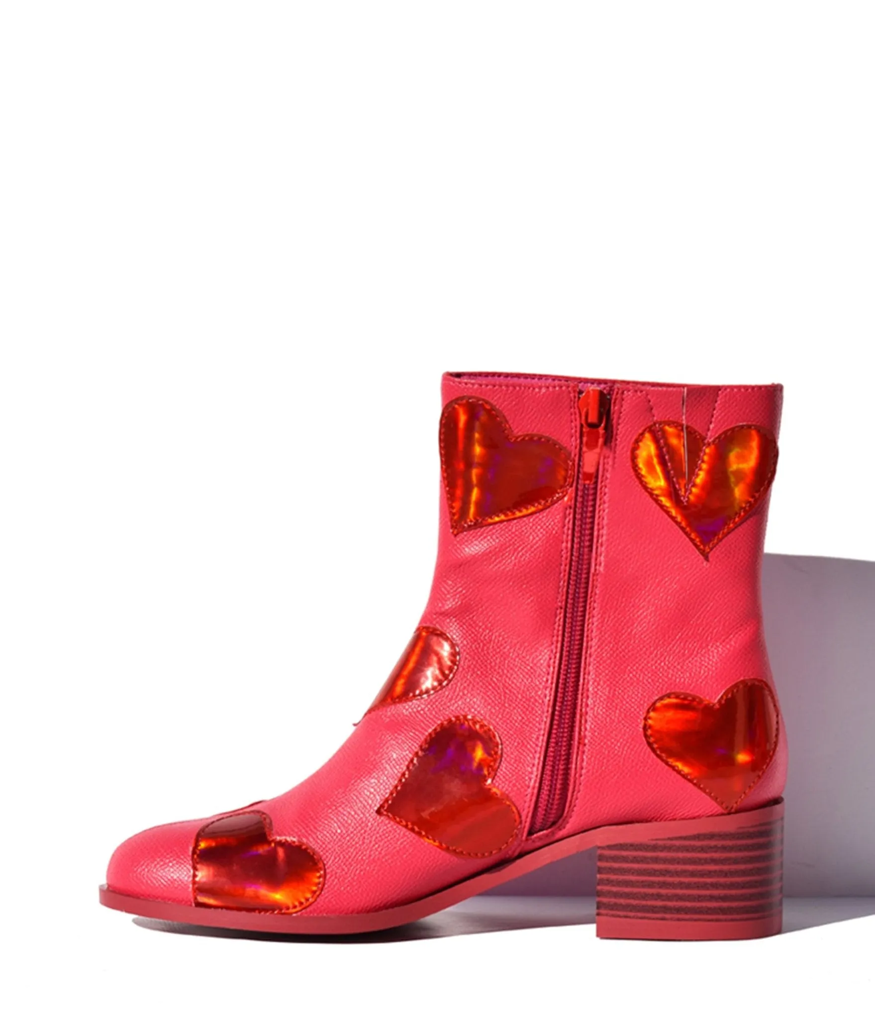Pink Heart to Heart Ankle Boot sold by Unique Vintage product image thumbnail 4