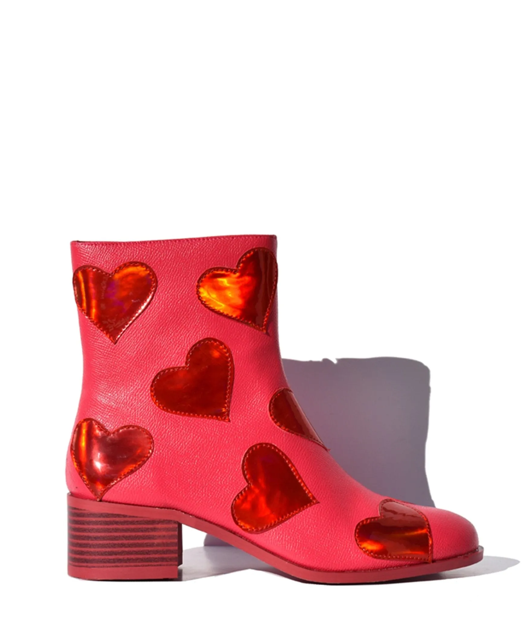 Pink Heart to Heart Ankle Boot sold by Unique Vintage product image thumbnail 2