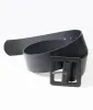Black Leatherette Square Belt sold by Unique Vintage