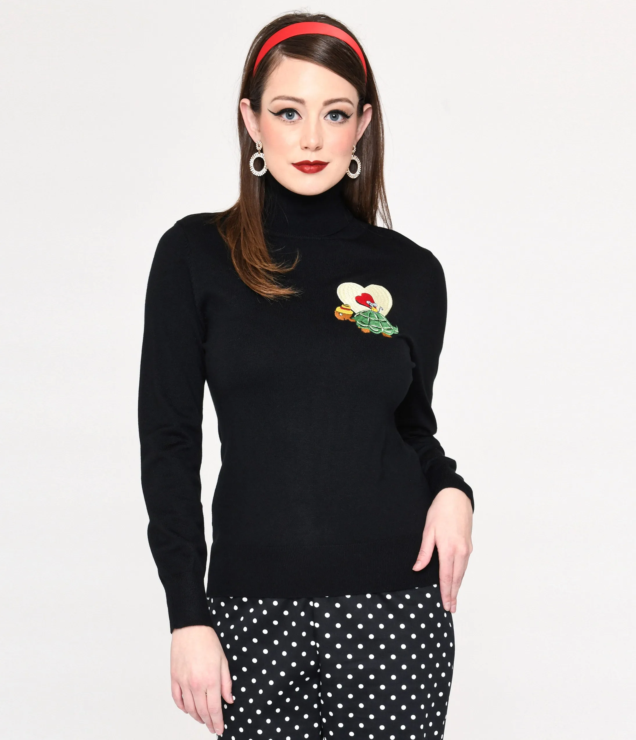 Black Slowpoke Turtleneck Sweater sold by Unique Vintage product image thumbnail 2