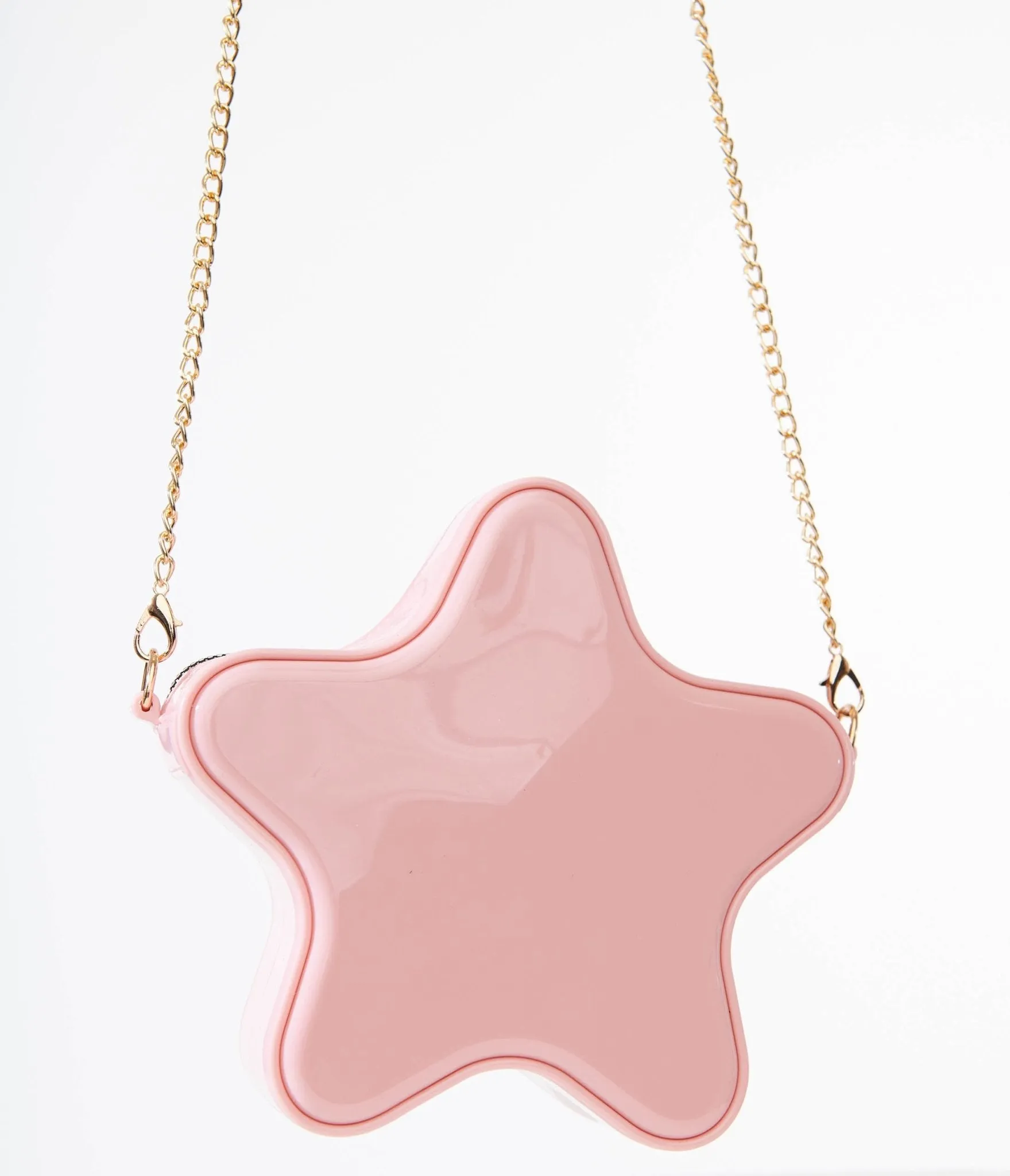 Unique Vintage Pink Star Patent Leatherette Crossbody Bag sold by Unique Vintage product image thumbnail 3