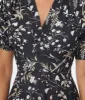 Black Floral Leaf Tia Dress sold by Unique Vintage